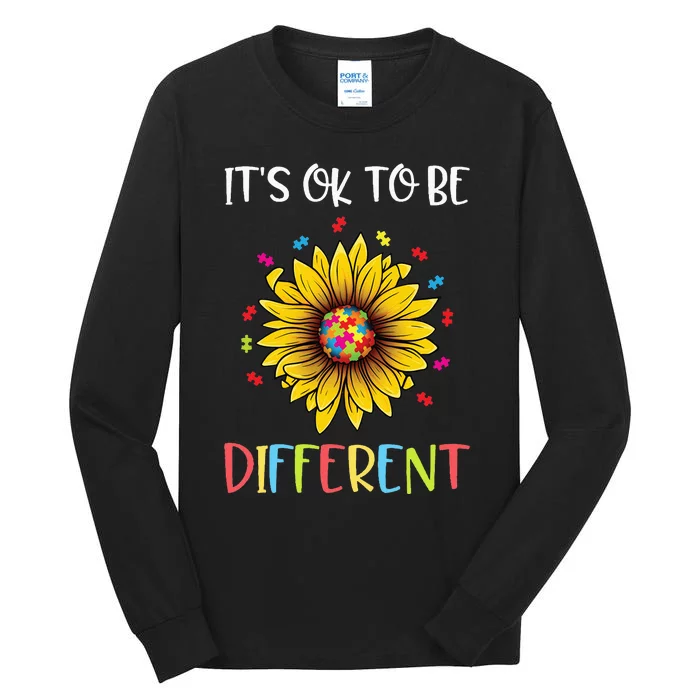 Autism Awareness Advocate It's OK to be Different Autism Tall Long Sleeve T-Shirt