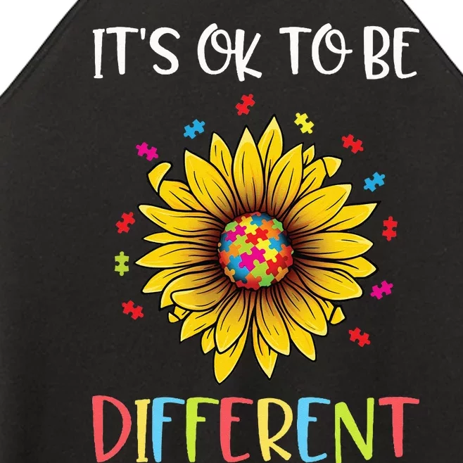 Autism Awareness Advocate It's OK to be Different Autism Women’s Perfect Tri Rocker Tank