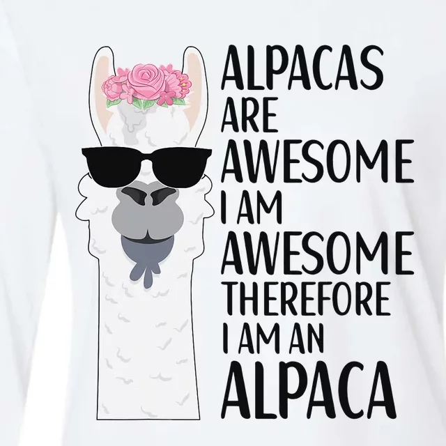 Alpacas Are Awesome LLama Alpaca Apparel Womens Cotton Relaxed Long Sleeve T-Shirt