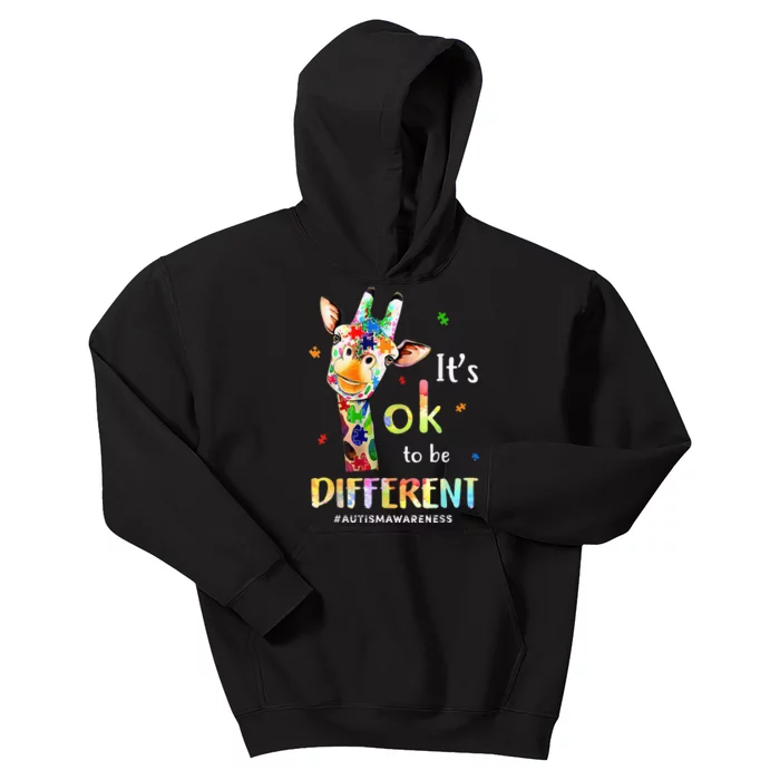 Autism Awareness Acceptance  Its Ok To Be Different Kids Hoodie