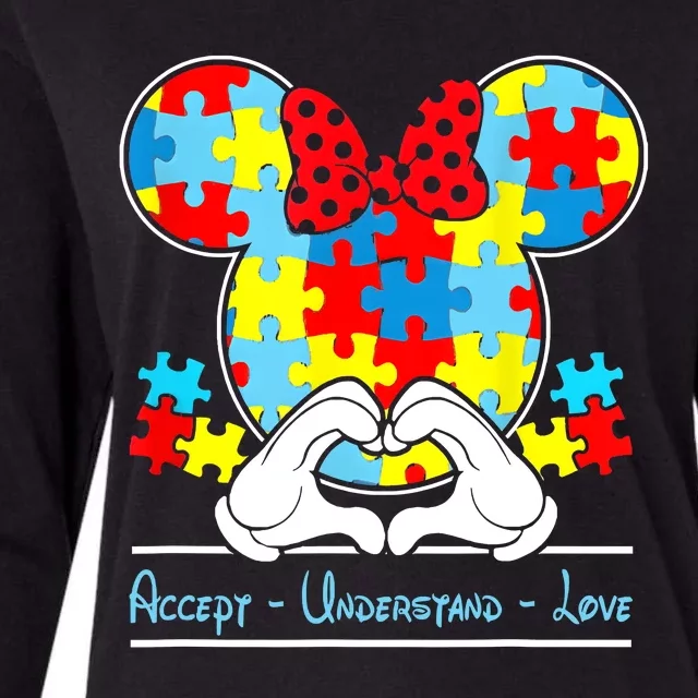 Autism Awareness Autism Mouse Autism Womens Cotton Relaxed Long Sleeve T-Shirt