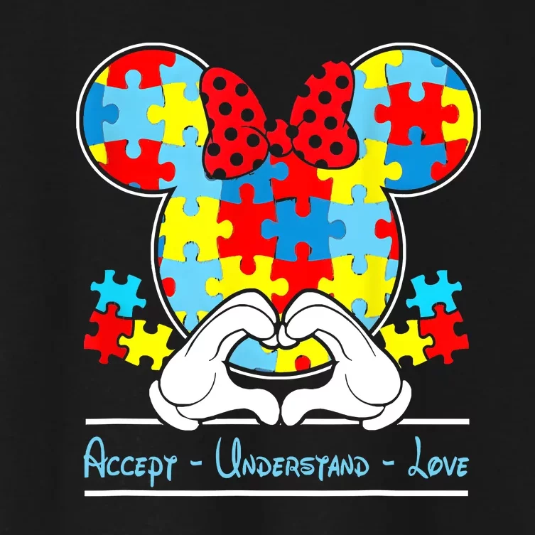 Autism Awareness Autism Mouse Autism Women's Crop Top Tee