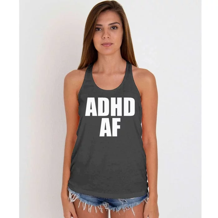 Adhd Af Women's Knotted Racerback Tank