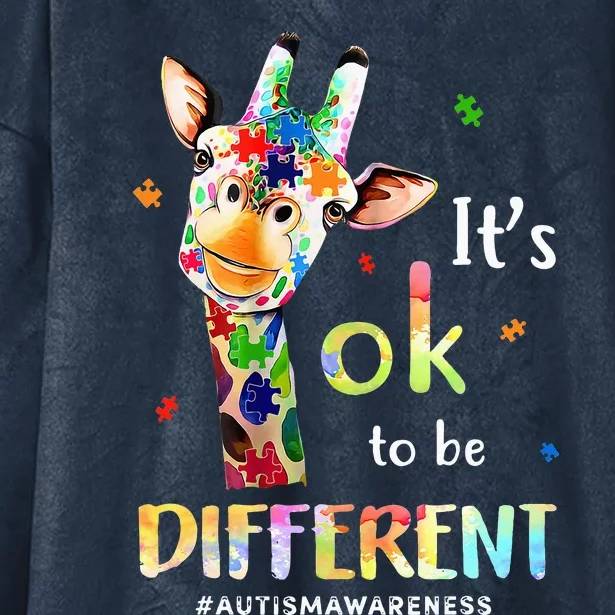 Autism Awareness Acceptance Its Ok To Be Different Hooded Wearable Blanket