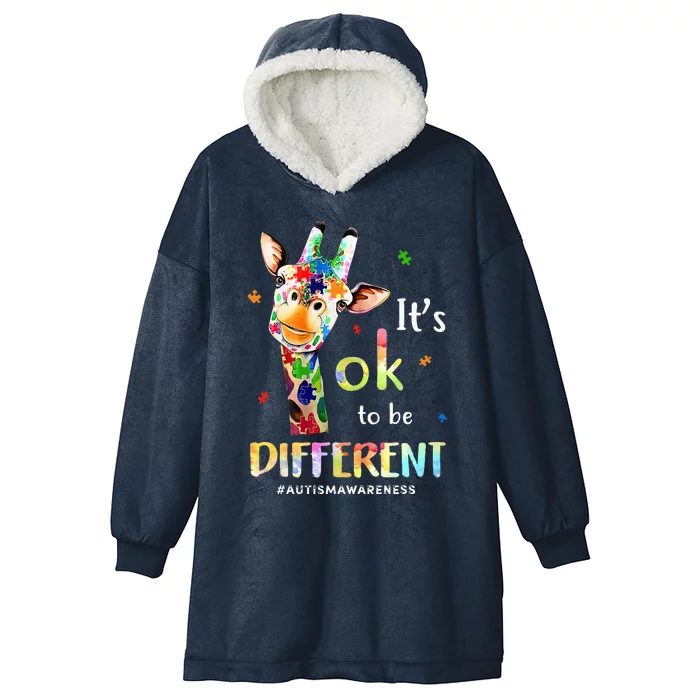 Autism Awareness Acceptance Its Ok To Be Different Hooded Wearable Blanket