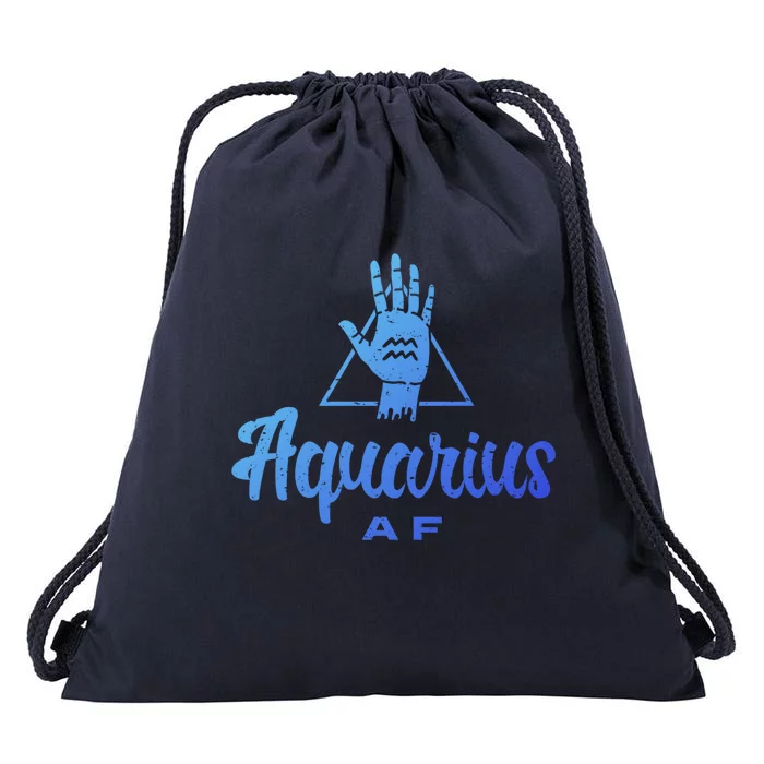 Aquarius Af / Aquarius Birthday Month Astrology And Zodiac Gift Drawstring Bag