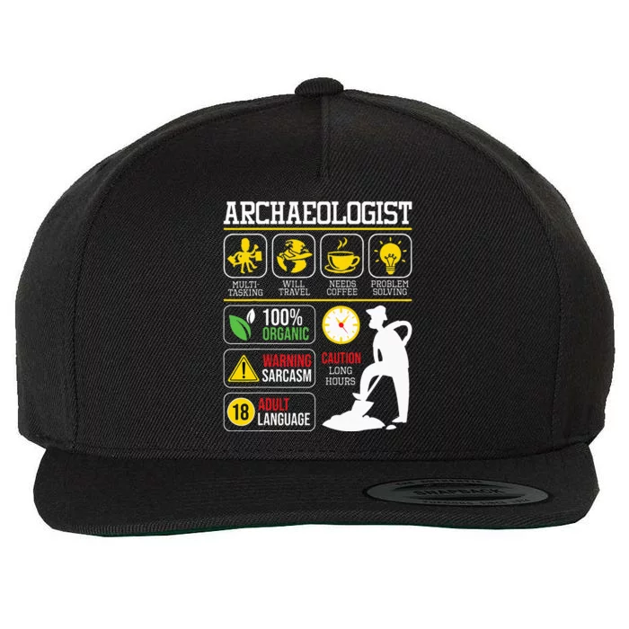 Archaeologist Archaeology Archeologist Archeology Wool Snapback Cap