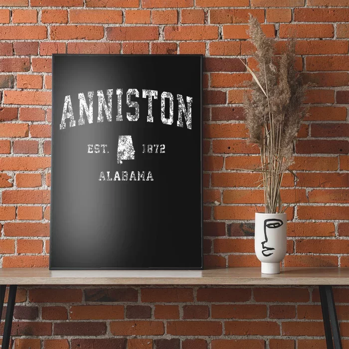 Anniston Alabama Al Vintage Athletic Sports Design Poster