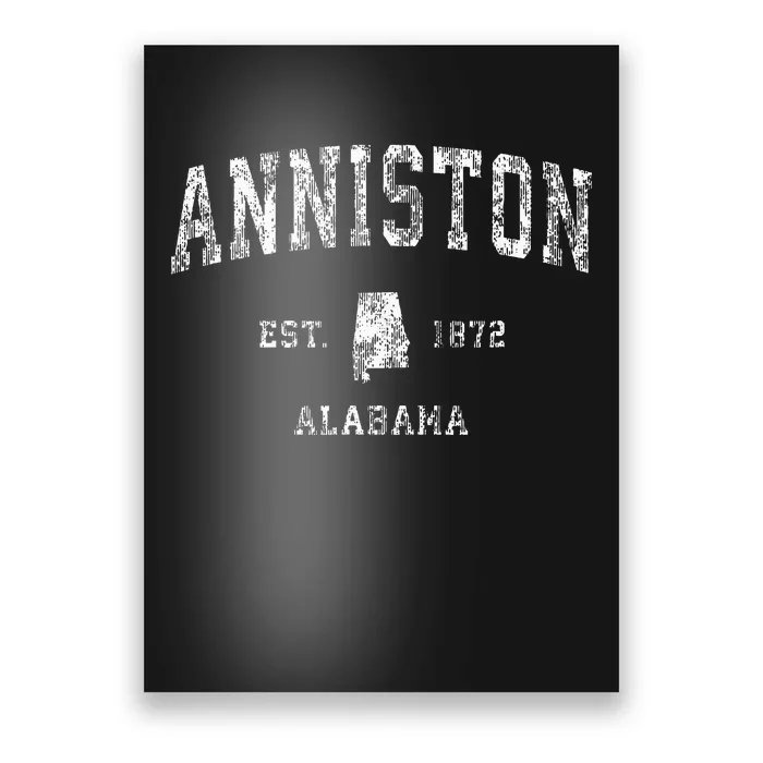 Anniston Alabama Al Vintage Athletic Sports Design Poster