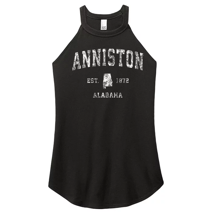 Anniston Alabama Al Vintage Athletic Sports Design Women’s Perfect Tri Rocker Tank