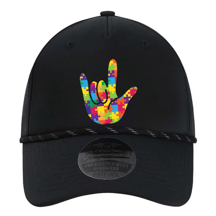 Autism Awareness ASL I Love You Puzzle Hand Performance The Dyno Cap