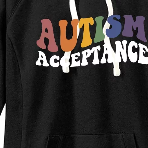 Autism Awareness Acceptance Retro Women's Fleece Hoodie