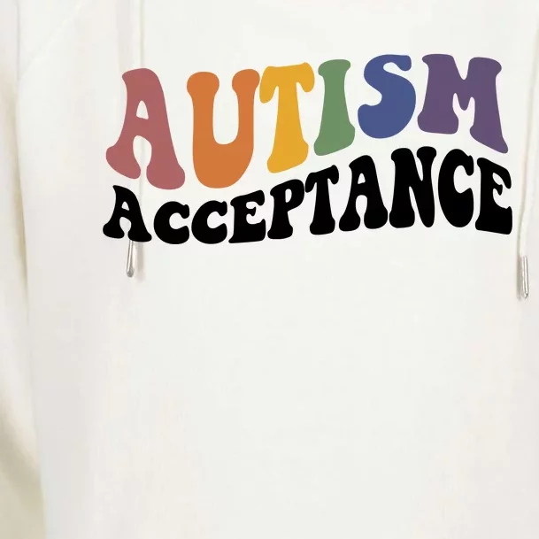 Autism Awareness Acceptance Retro Womens Funnel Neck Pullover Hood