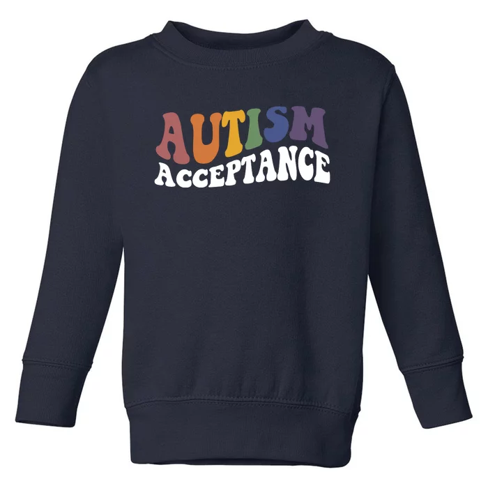 Autism Awareness Acceptance Retro Toddler Sweatshirt