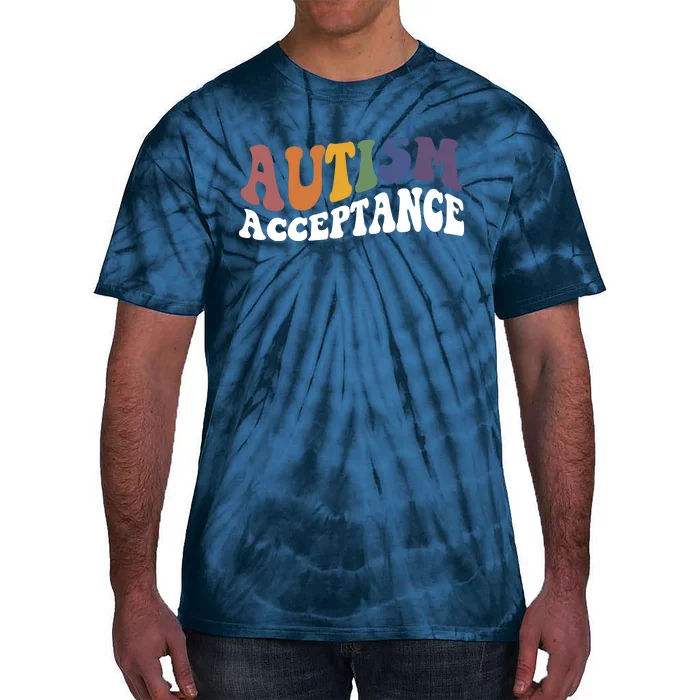 Autism Awareness Acceptance Retro Tie-Dye T-Shirt