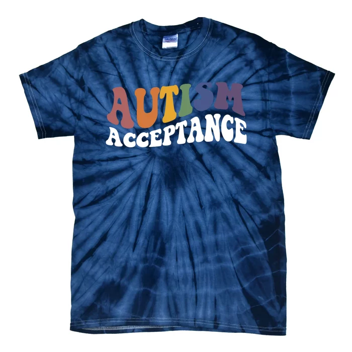 Autism Awareness Acceptance Retro Tie-Dye T-Shirt