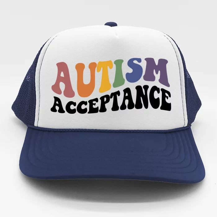 Autism Awareness Acceptance Retro Trucker Hat