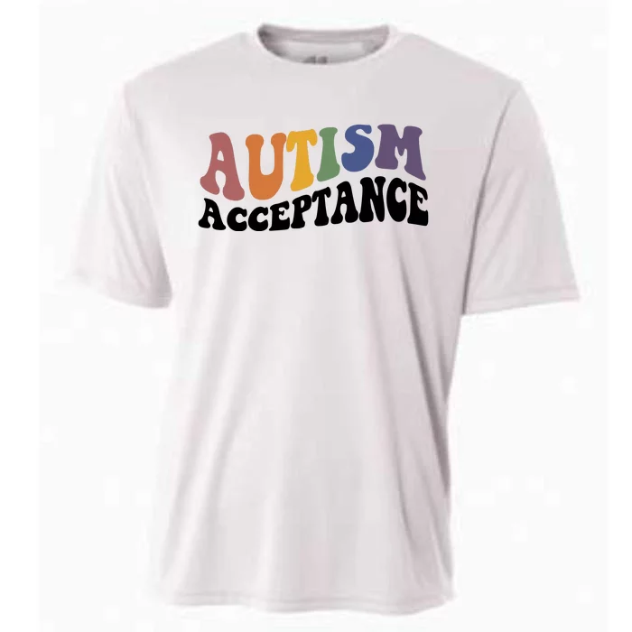 Autism Awareness Acceptance Retro Cooling Performance Crew T-Shirt