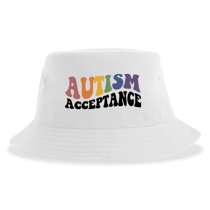 Autism Awareness Acceptance Retro Sustainable Bucket Hat