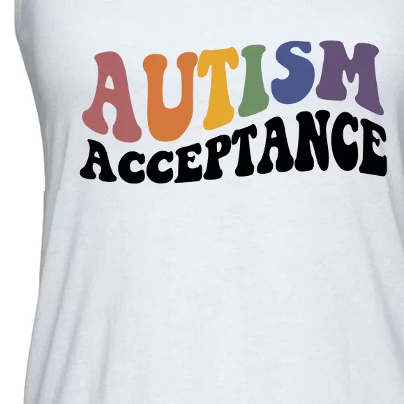 Autism Awareness Acceptance Retro Ladies Essential Flowy Tank