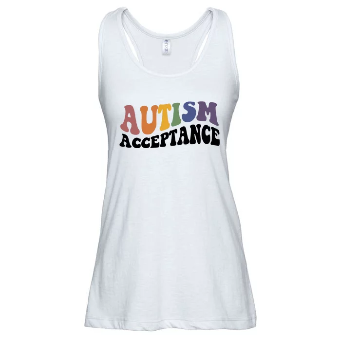 Autism Awareness Acceptance Retro Ladies Essential Flowy Tank