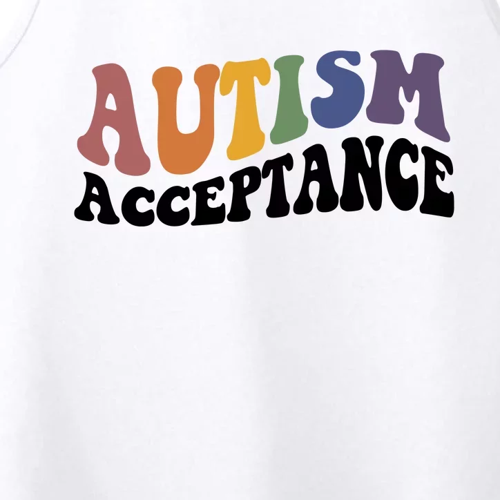 Autism Awareness Acceptance Retro Performance Tank