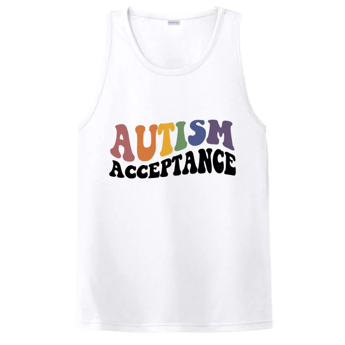 Autism Awareness Acceptance Retro Performance Tank