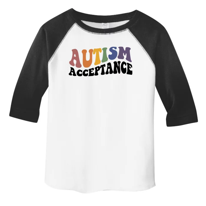 Autism Awareness Acceptance Retro Toddler Fine Jersey T-Shirt