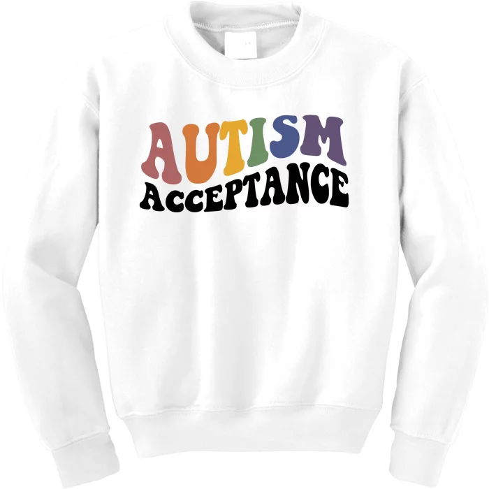 Autism Awareness Acceptance Retro Kids Sweatshirt