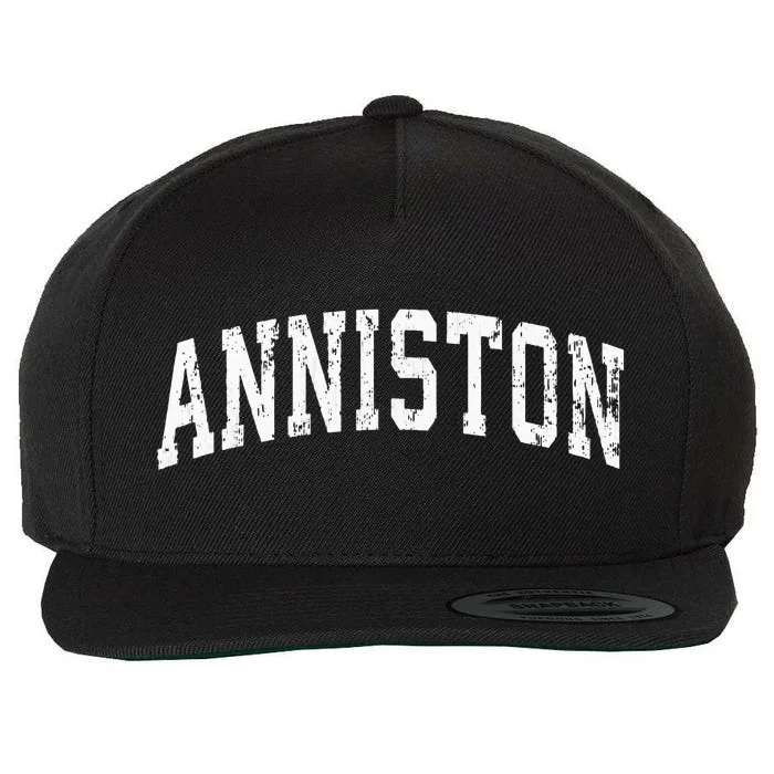 Anniston Alabama Al Vintage Athletic Sports Design Wool Snapback Cap