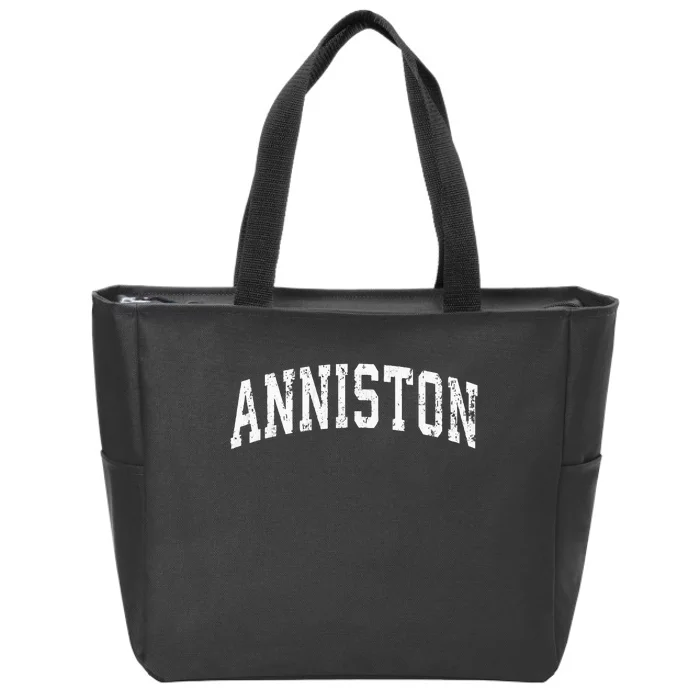 Anniston Alabama Al Vintage Athletic Sports Design Zip Tote Bag