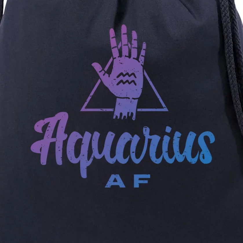 Aquarius Af / Aquarius Birthday Month Astrology And Zodiac Gift Drawstring Bag