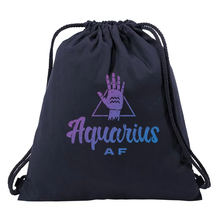 Aquarius Af / Aquarius Birthday Month Astrology And Zodiac Gift Drawstring Bag