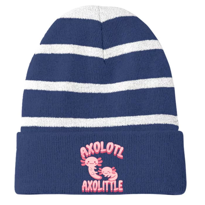 Axolotl Axolittle Striped Beanie with Solid Band