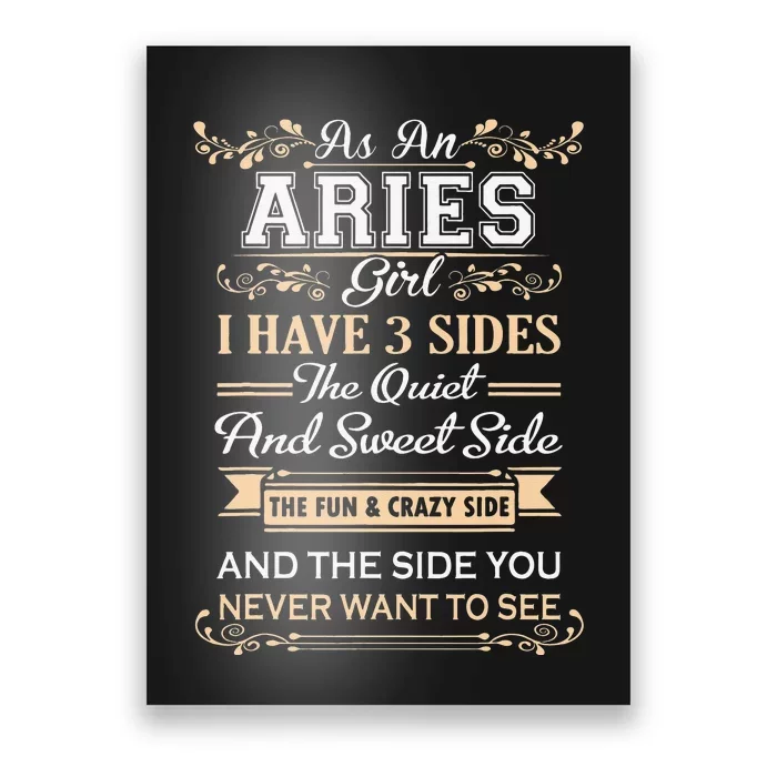 As An Aries I Have Three Sides Poster