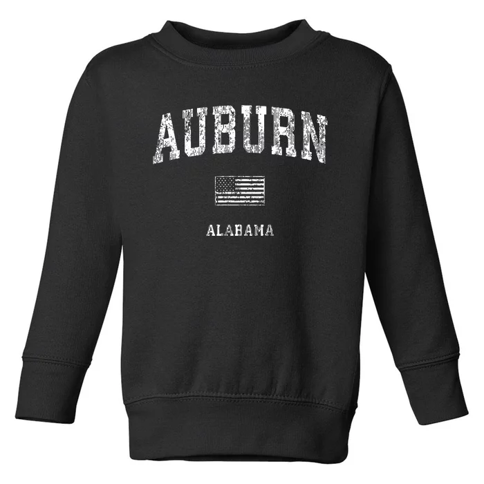 Auburn Alabama Al Vintage American Flag Toddler Sweatshirt