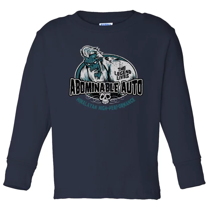 Abominable Auto Toddler Long Sleeve Shirt