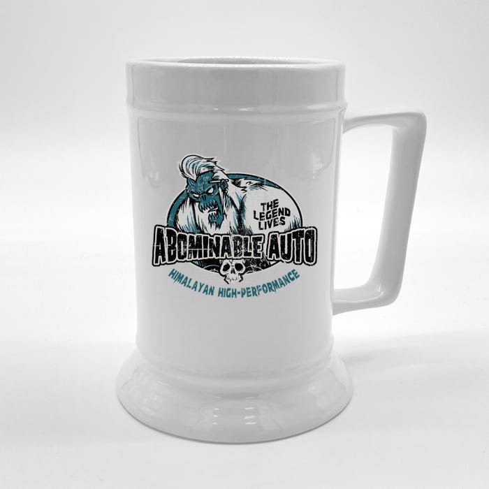 Abominable Auto Front & Back Beer Stein