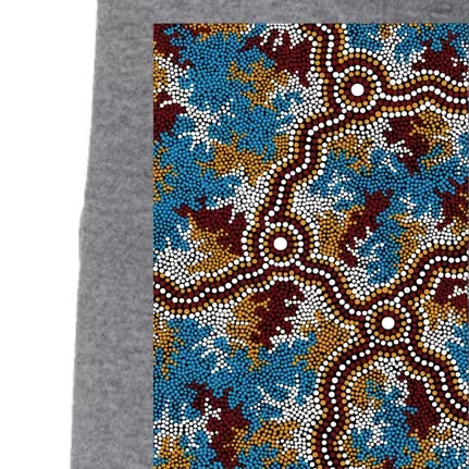 Aboriginal Art Authentic Wetland Dreaming Doggie 3-End Fleece Hoodie