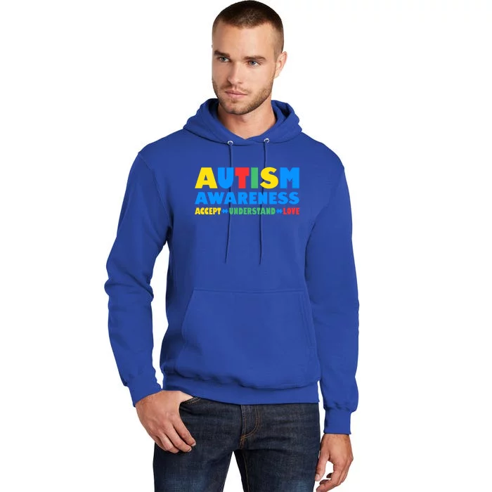 Autism Awareness Accept Understand Love Gift Tall Hoodie