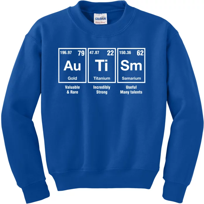 Autism Awareness Advocate Periodic Table Teacher Acceptance Gift Kids Sweatshirt