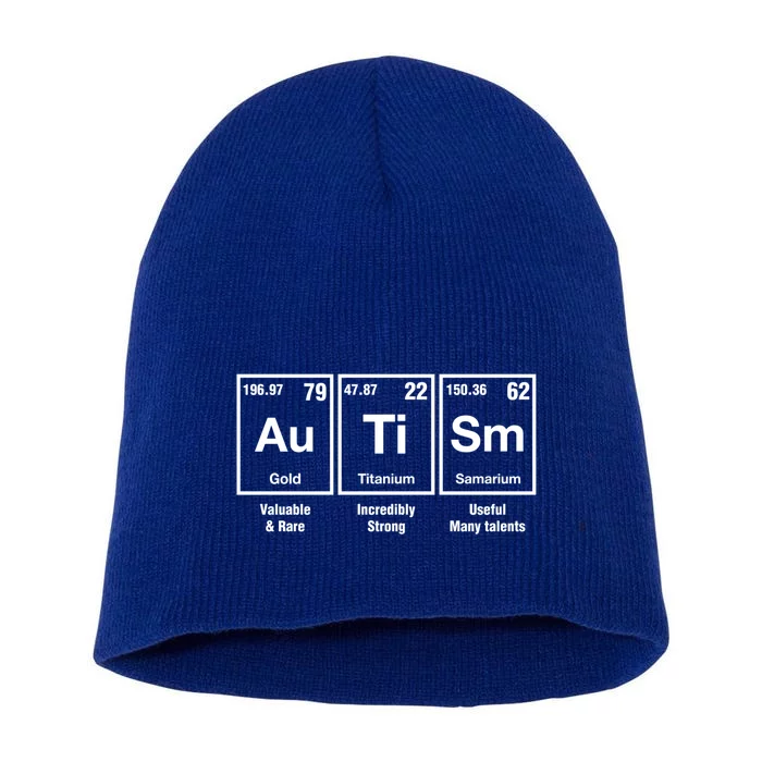 Autism Awareness Advocate Periodic Table Teacher Acceptance Gift Short Acrylic Beanie