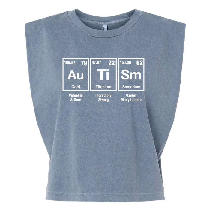 Autism Awareness Advocate Periodic Table Teacher Acceptance Gift Garment-Dyed Women's Muscle Tee