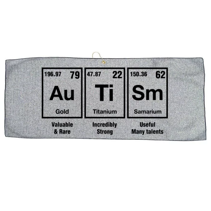 Autism Awareness Advocate Periodic Table Teacher Acceptance Gift Large Microfiber Waffle Golf Towel