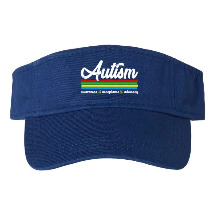 Autism Awareness Acceptance Advocacy Autism Awareness Month Great Gift Valucap Bio-Washed Visor