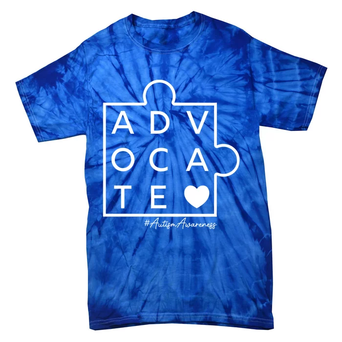 Autism Awareness Advocate Support Accept Adapt Advocate Gift Tie-Dye T-Shirt