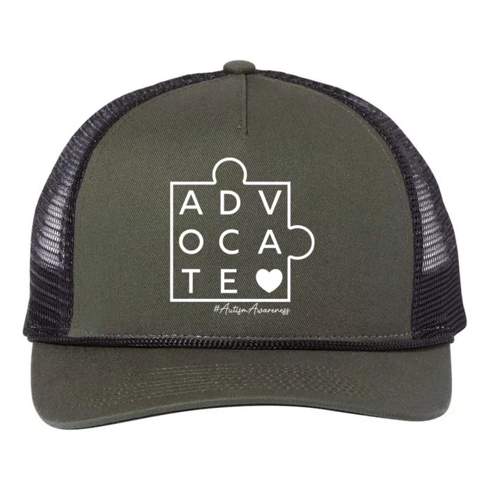 Autism Awareness Advocate Support Accept Adapt Advocate Gift Retro Rope Trucker Hat Cap