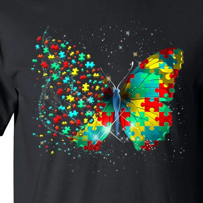 Autism Awareness Butterfly Peace Lover Gift Tall T-Shirt