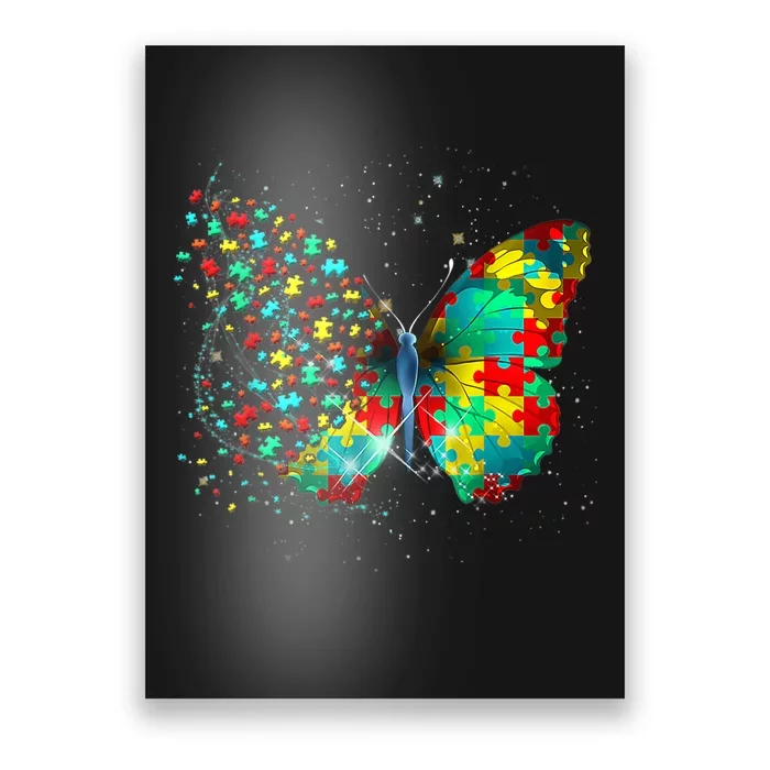 Autism Awareness Butterfly Peace Lover Gift Poster