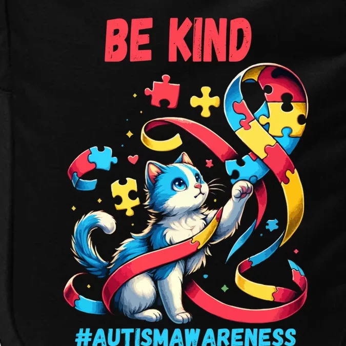 Autism Awareness Be Kind Cat Funny Gift Impact Tech Backpack